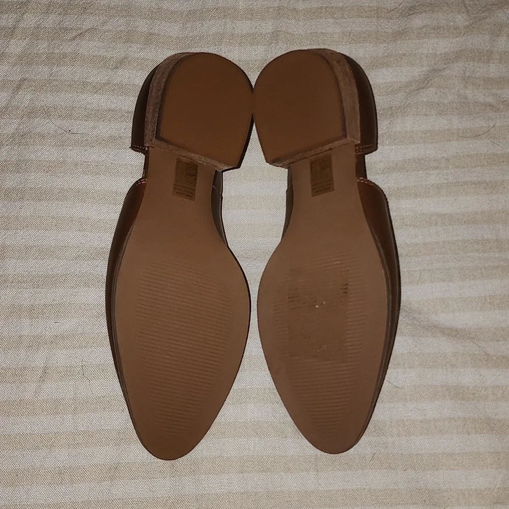 New Madewell "The Lucie" Genuine Leather Caramel Brown Flat Bootie - Picture 6 of 8